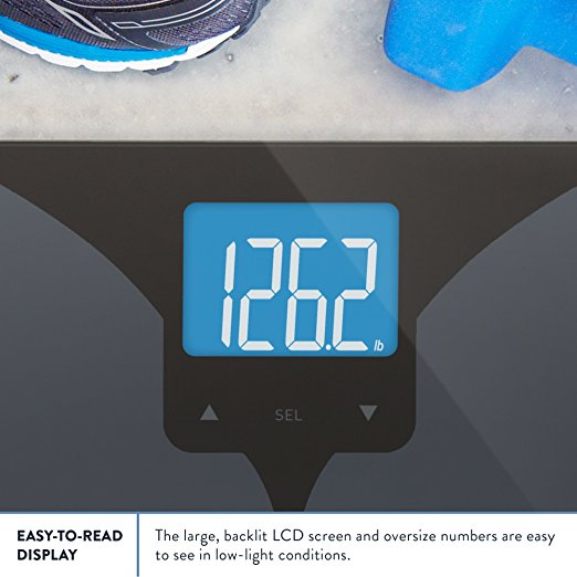Easy to read BlueTooth Weight Gurus Smart Body Scale Screen Display Measurements results without smartphone device