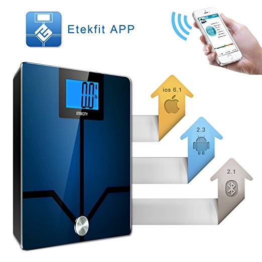 Etekcity App with Bluetooth Digital scale connection for body fat to monitor and track your health management
